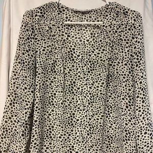 Love Encounter S Black & White Polka Dot shirt